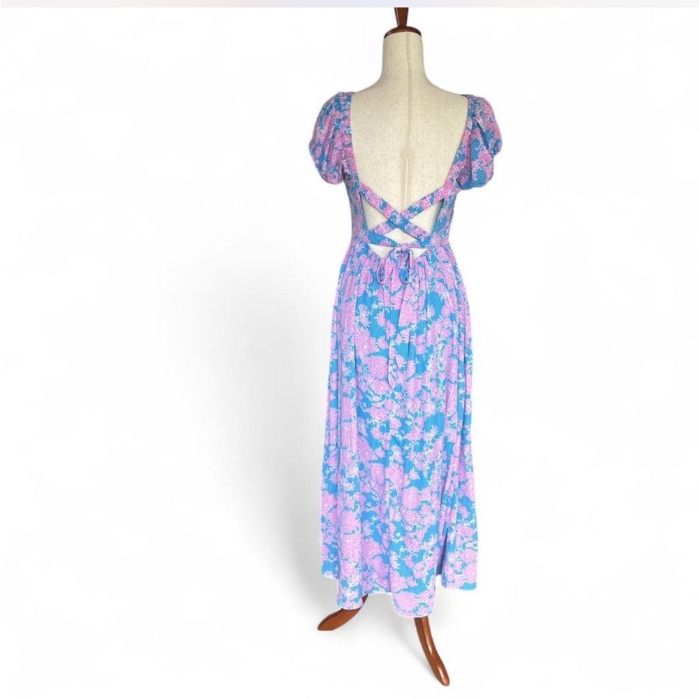 Baltic Born Pink & Blue Floral Maxi Dress - Picture 5 of 8